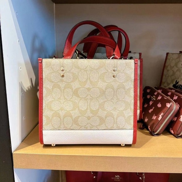 Coach CF404 Lunar New Year Dempsey Tote 22 With Rabbit And Carriage In Gold/Ligh - Picture 4 of 6